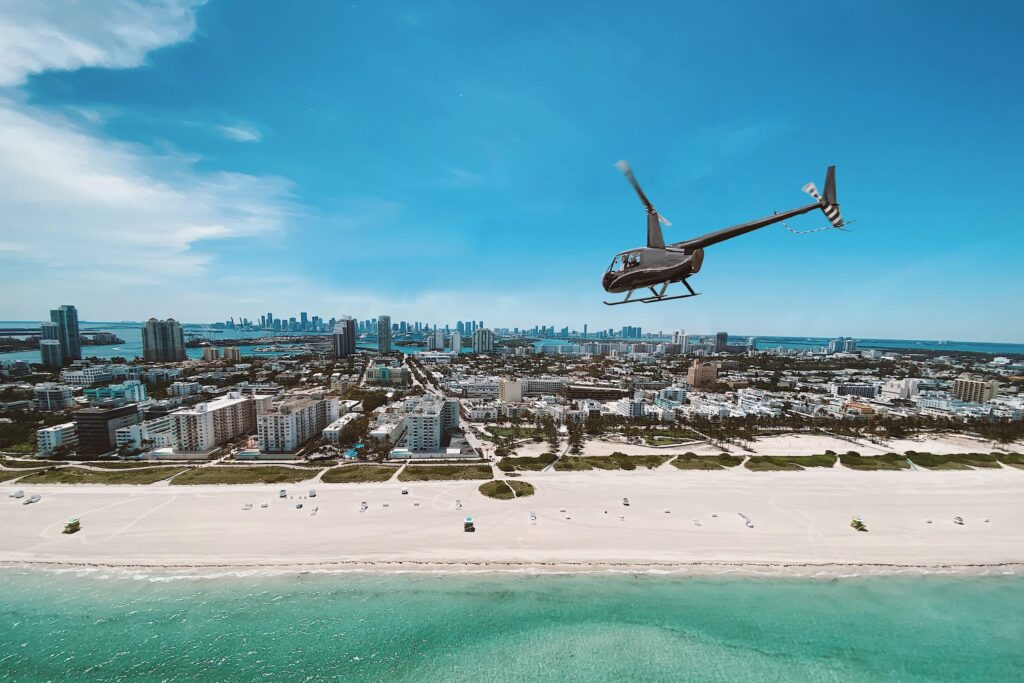 Miami Tours from the air overlooking South Beach