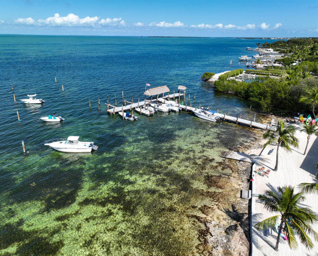Dock outside of Executive Bay in Islamorada